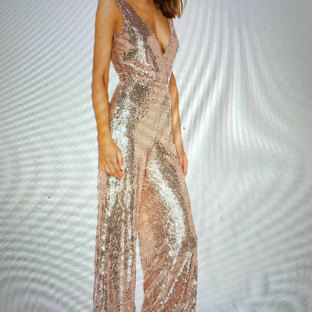 Rose gold Sequin Jumpsuit